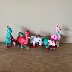 Target Bullseye Christmas Holiday Plastic Animal full set of 5